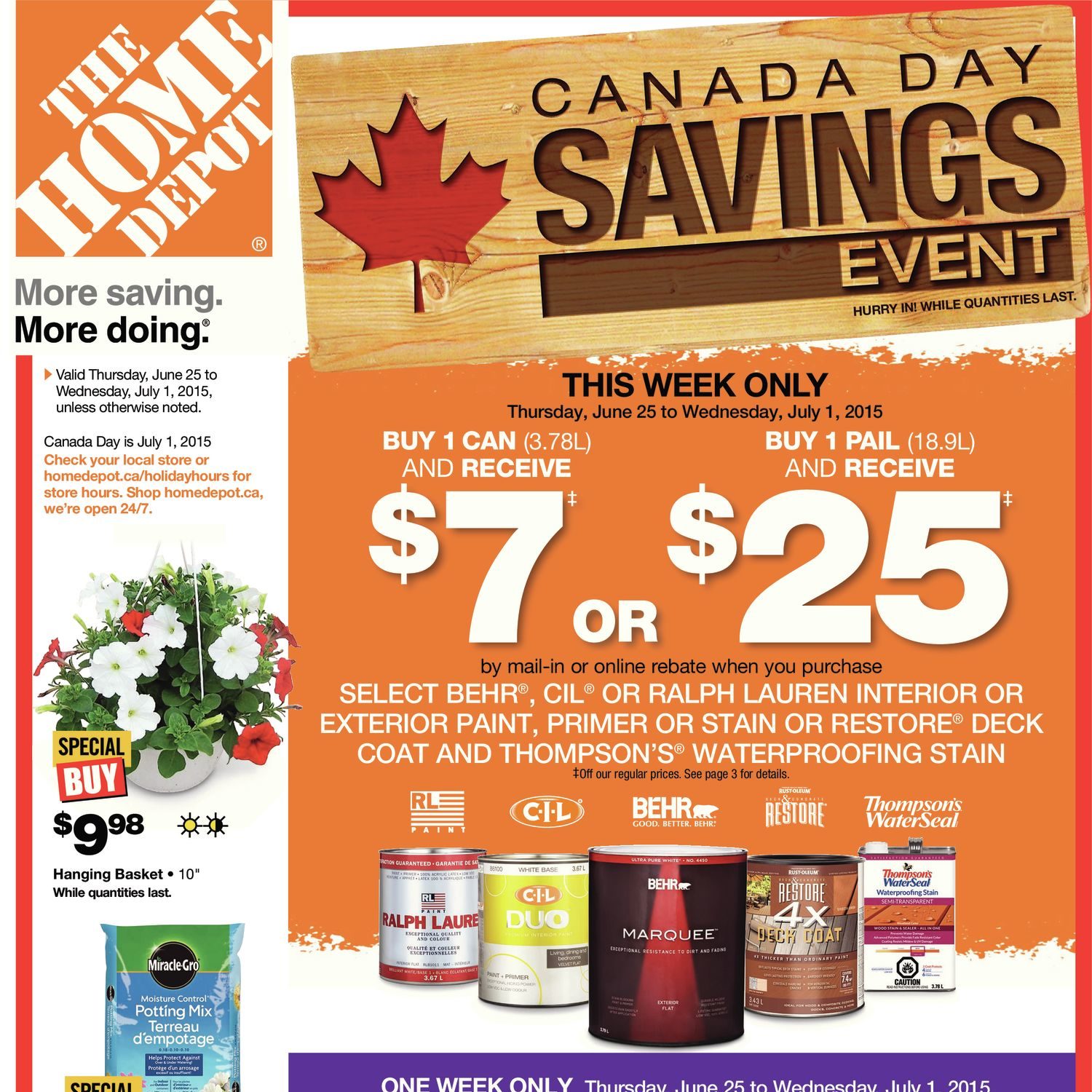 Home Depot Weekly Flyer - Weekly - Canada Day Savings Event - Jun ...