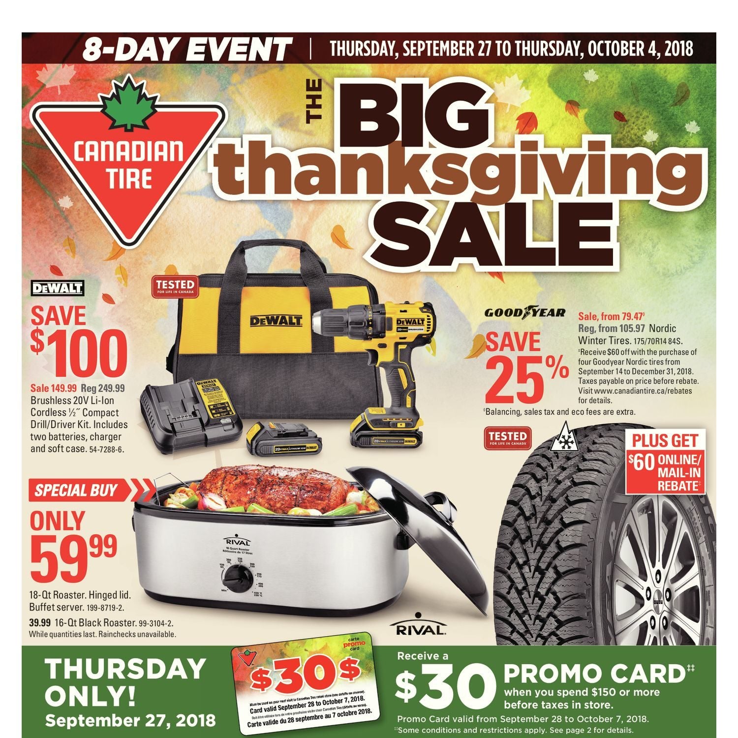 Canadian Tire Weekly Flyer 8 Day Event The Big Thanksgiving