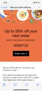 Uber Eats: 50% off one order this week and next week unlock the same deal for 5 orders YMMV