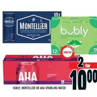 Bubly, Montellier Or Aha Sparkling Water