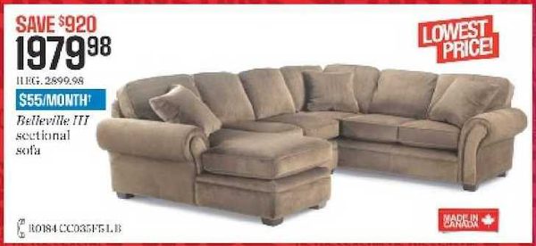Sears Belleville Iii Sectional Sofa 1979 98 Redflagdeals Com