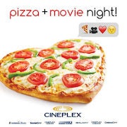 Pizza Pizza Date Night Deal: Get a Medium Two-Topping Pizza + 2 for 1 Cineplex Movie Admission for $10.99