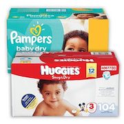 Pampers, Huggies Baby Diapers - $21.99