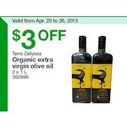 Terra Delyssa Organic Extra Virgin Olive Oil - $3.00 Off