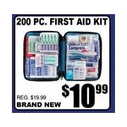 200 Piece First Aid Kit - $10.99