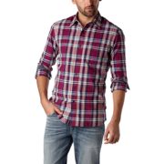 Dh3 - Long-sleeve Plaid Shirt - $19.88