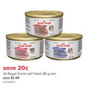 All Royal Canin Cat Food 85g Cans - $1.49 ($0.20 off)