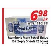 Member's Mark Facial Tissue - $6.98/pk