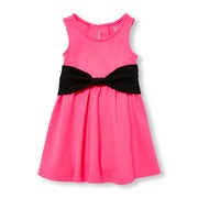 Toddler Girls Sleeveless Bow Waist Neon Ponte Dress - $10.80 ($29.15 Off)
