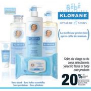 Klorane Facial or Body Care Products - 20% off