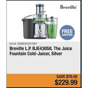 Breville L.P. BJE430SIL The Juice Fountain Cold-Juicer, Silver - $229.99 ($70.00 off)
