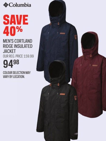 columbia men's cortland ridge insulated jacket