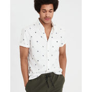 AE Printed Oxford Button-down Shirt - $16.59