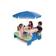 Little Tikes Easy Store Large Blue & Green Picnic Table - $69.97 ($50.00 off)