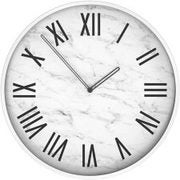 Metal Clock With Marble Dial, White, 12-in - $24.99 ($25.00 Off)