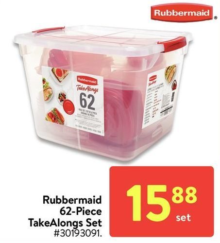 Rubbermaid 62-Piece Food Storage Container  Set 