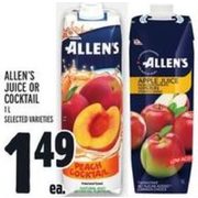 Allen's Juice Or Cocktail - $1.49