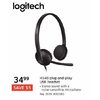 Logitech H340 Plug-And-Play USB Headset - $34.99 ($5.00 off)