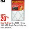 3M Filtrete 1000 MPR Single Packs - $16.49 (20% off)
