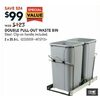 Real Double Pull-Out Waste Bin  - $99.00 ($24.00 off)