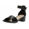 Elisa Dedra Black Leather Open-toe Sandal By Clarks - $99.99 ($10.01 Off)