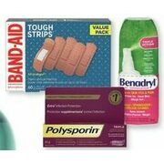 Band-Aid Bandages, Polysporin or Benadryl Anti-Itch Products - 15% off