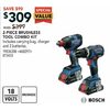 Bosch 2-Piece Brushless Tool Combo Kit - $309.00 ($90.00 off)