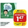 Puffs Plus Vicks Facial Tissues - $1.47