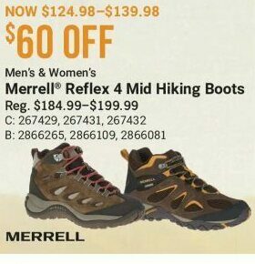 Trunk bibliotek Vær sød at lade være Rise Bass Pro Shops: Men's & Women's Merrell Reflex 4 Mid Hiking Boots -  RedFlagDeals.com
