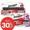 Energizer Max AA or AAA Batteries - Up to 30% off